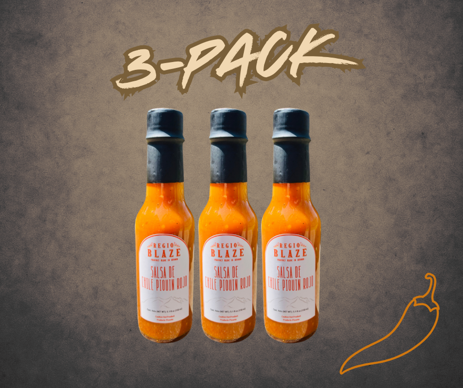 Triple Pack – Authentic Red Chile Piquín Hot Sauce | Spicy Mexican Sauce – Gluten-Free 🌶️