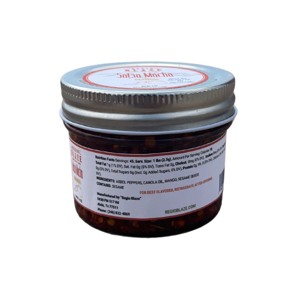 Salsa Macha Mango – 4 oz | Spicy Chili Oil with Árbol Peppers & Mango in Canola Oil – Mexican Gourmet Sauce for Tacos, Meats & More