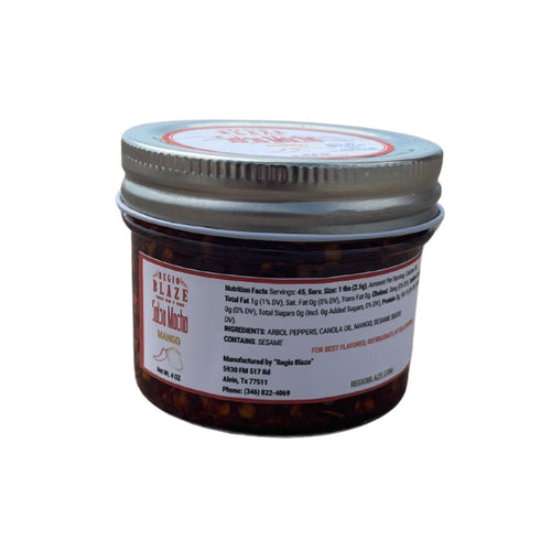 Salsa Macha Mango – 4 oz | Spicy Chili Oil with Árbol Peppers & Mango in Canola Oil – Mexican Gourmet Sauce for Tacos, Meats & More