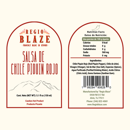 Salsa de Chile Piquín – Piquín Pepper Hot Sauce 5oz | Authentic Mexican Spicy Sauce | Small Batch Gourmet Salsa Picante