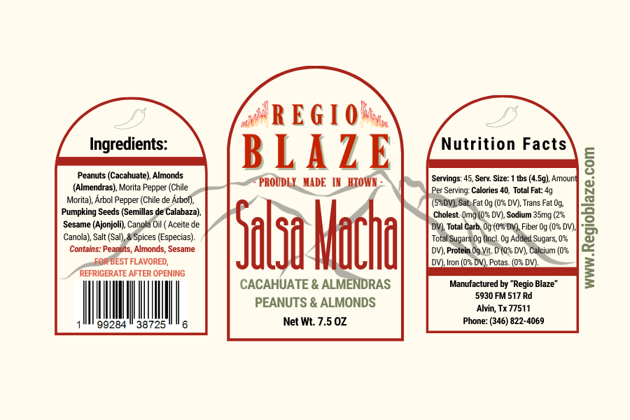 Salsa Macha with Almonds & Peanuts – Spicy Crunchy Chili Oil in Canola Oil | 7.5 oz Gourmet Mexican Salsa for Tacos, Eggs, Meats & More